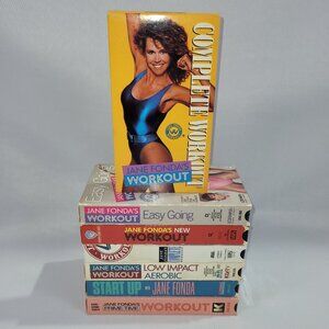 VHS Jane Fonda Workout Vintage 7 VHS Video Set